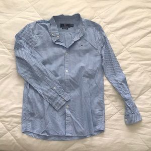 Vineyard Vine, Boys XL, blue/white casual shirt